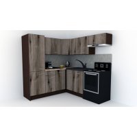 Bucatarie de Colt GENA NEW 10 ST. 190-200, Fara Corp de Cuptor, Wenge / Decor K366 Bucatarie de Colt GENA NEW 10 ST. 190-200, Fara Corp de Cuptor, Wenge / Decor K366